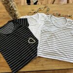 Remera Modal Rayado Grueso (Mangas Mas Cortas) GELS 2